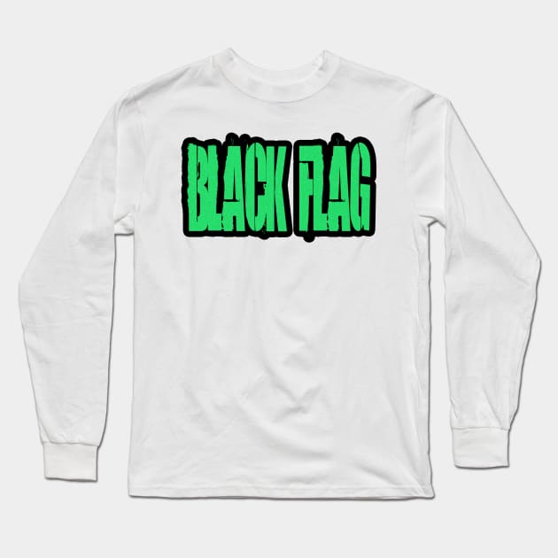 Black Flag Long Sleeve T-Shirt by Texts Art